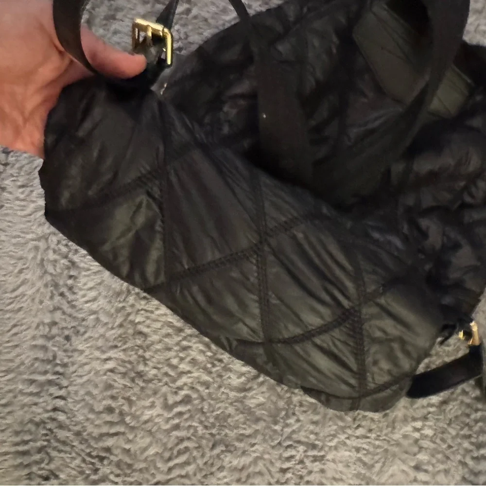 MOSCHINO Couture Black Quilted Nylon Backpack